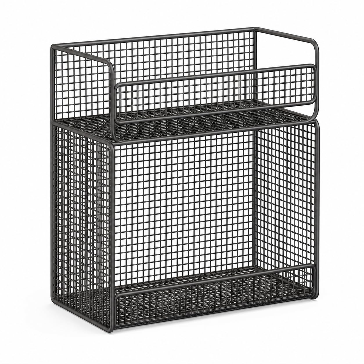 Carrello Portaoggetti da Scrivania, Nero doppio strato ispessito | Design a due ripiani, Carrello Multiuso, Stoccaggio articoli da bagno, Per impiegati d'ufficio