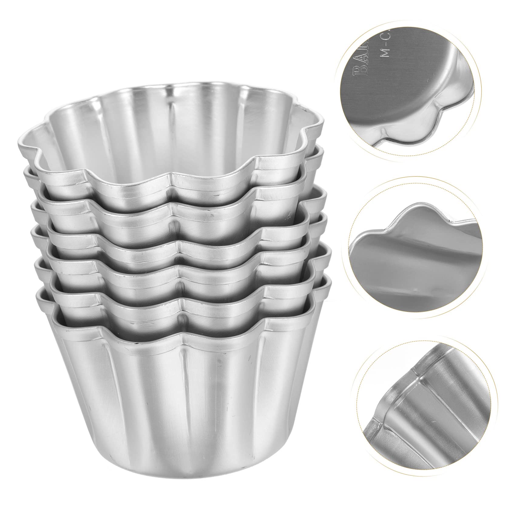 DOITOOL 18pièces Moules à Pudding Aluminium Moules Antiadhésifs Pour Muffins Et Mini Gâteaux Pour Pâtisserie Maison Et Desserts Variés