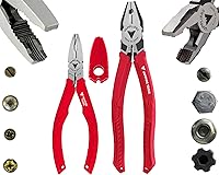 Vista 11 de VAMPLIERS Juego de 2 alicates extractores de tornillos. Fabricado en Japón: alicates Linesman de 8 pulgadas + alicates multiusos de óxido negro