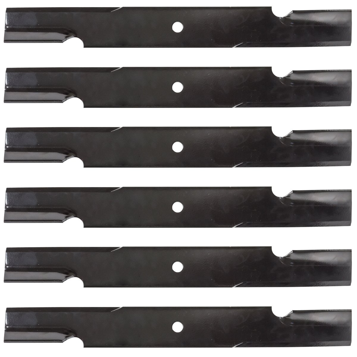 Replaces Ferris 6PK Oregon 91-638 Notched Blades fits on Scag, Turf Tiger, Cheetah 61" Cut 482879, 482881