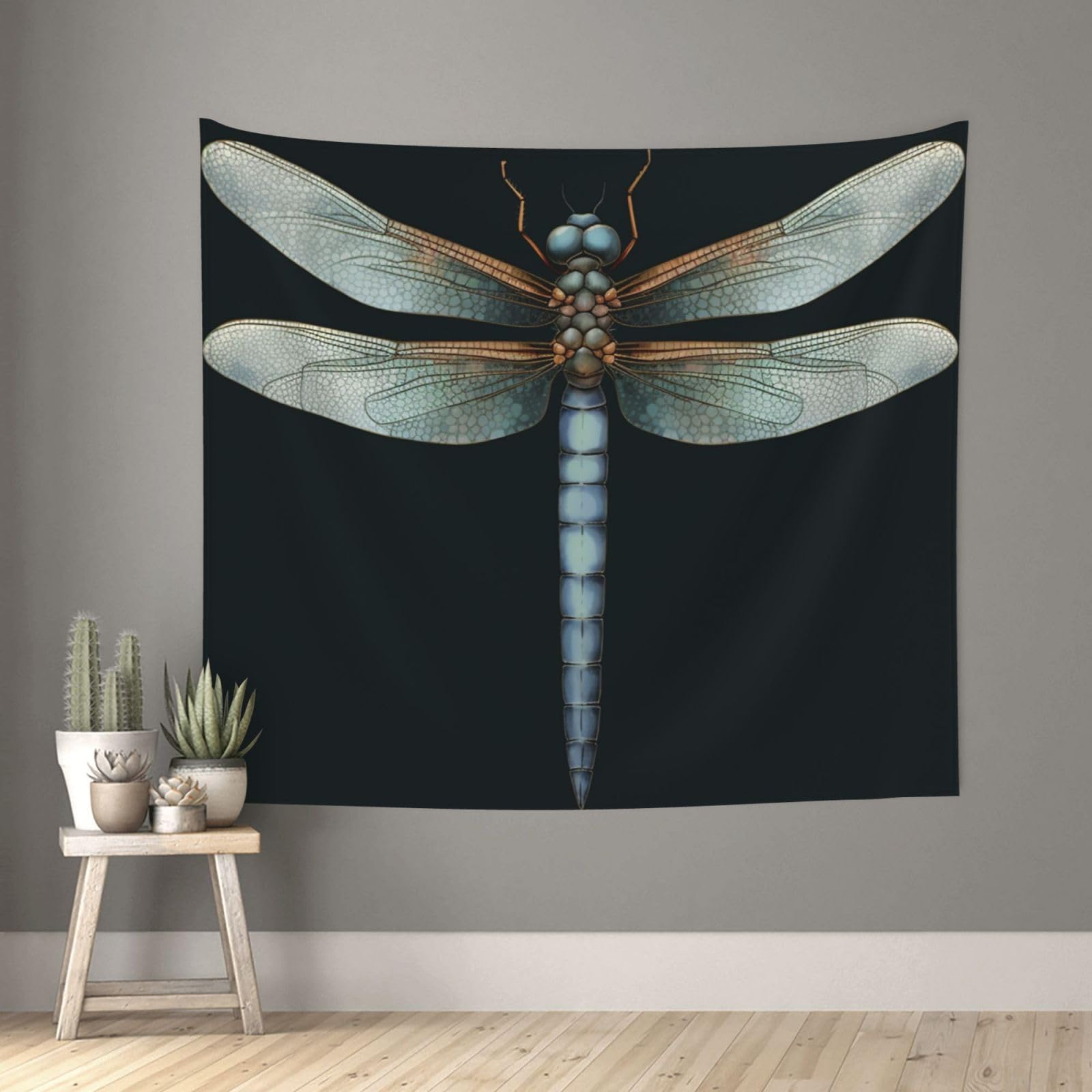 FodPand Dragonfly Tapestry for Bedroom Aesthetic, Wall Hanging Tapestries Art Decor Backdrop Wall Tapestry for Dorm Living Room Funny Poster Party Banner Background 51" X 60"