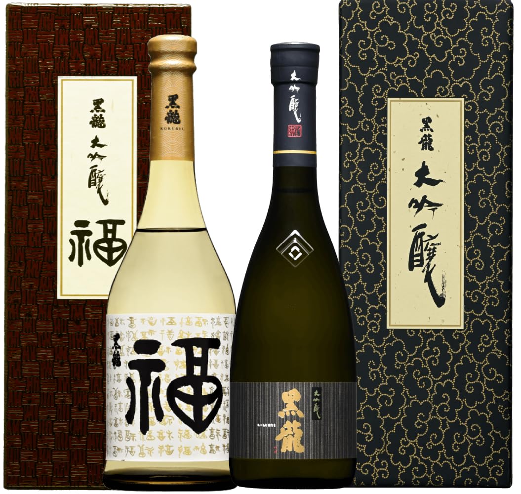 黒龍 大吟醸 福 720ml 2本セット Amazon.co.jp: 黒龍 大吟醸・福ボトル 極上の日本酒 大吟醸 飲み