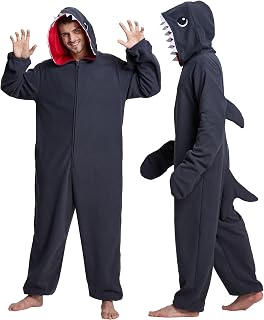 Unisex Adult Onesie Pajamas Animal Cosplay Halloween Costume One Piece Plush Sleepwear Homewear