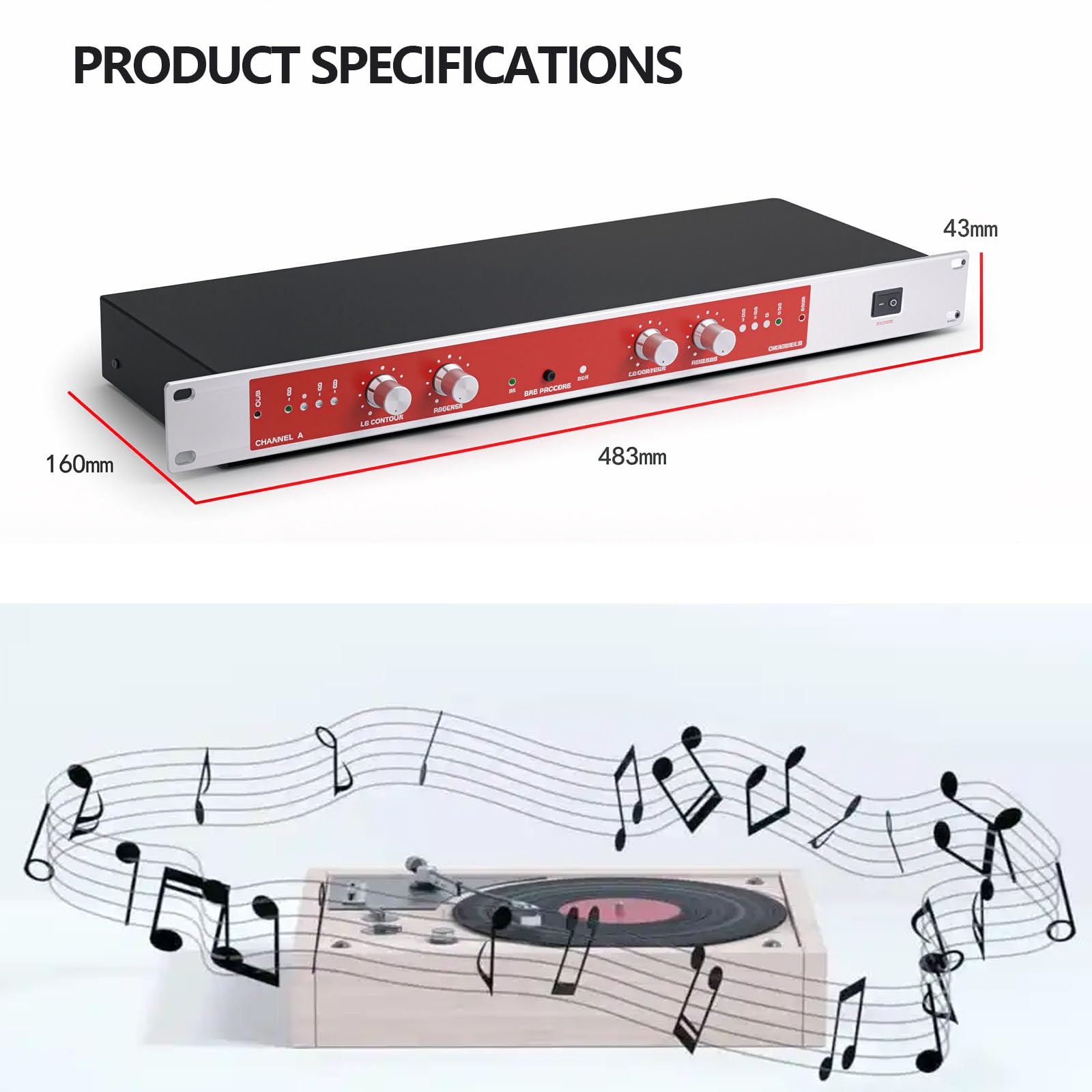Procesador De Audio Profesional, Maximizador De Excitación De Sonido, Ecualizador De Espectro Musical, Reducción De Distorsión, Ajuste De Frecuencia De Agudos/Graves, para Karaoke Doméstico,