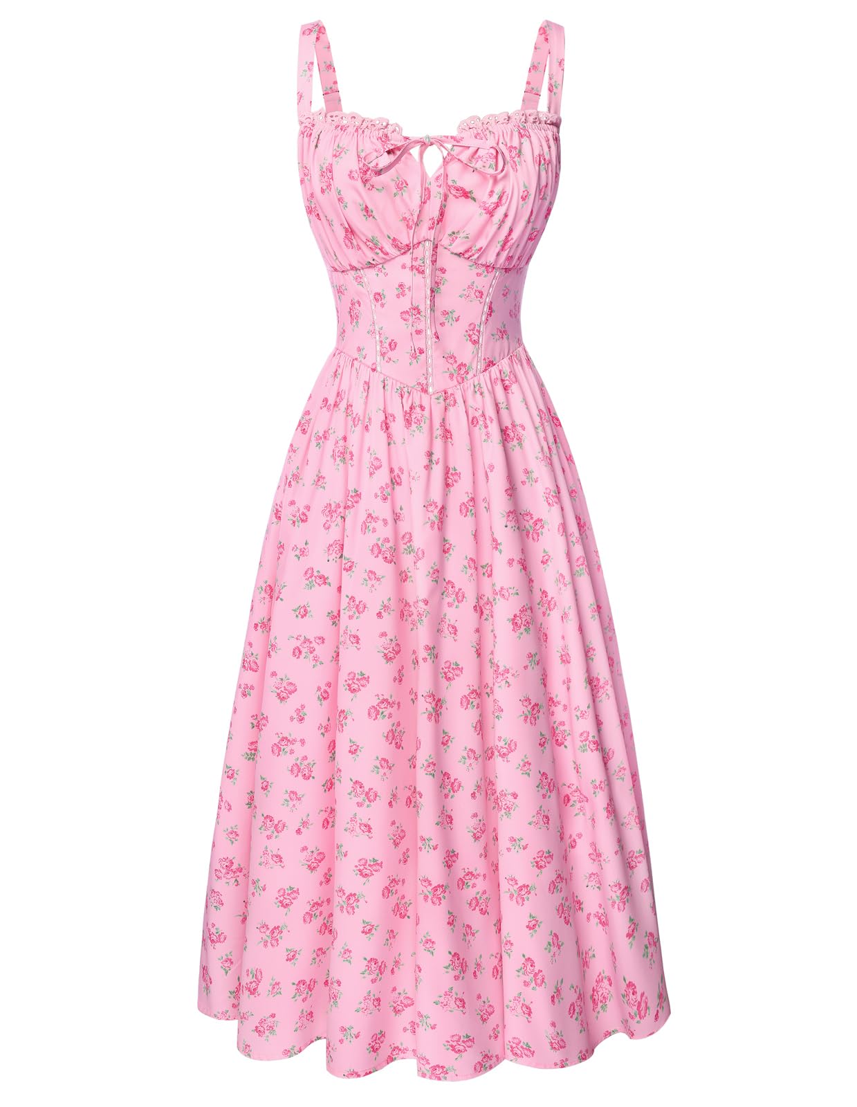 Scarlet Darkness Women 2026 Floral Corset Dress Summer Milkmaid Sundress
