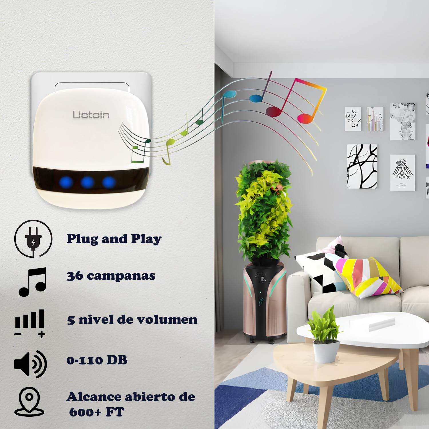 Botón de Llamada de Emergencia para Ancianos, Buscapersonas Inalámbrico de Cuidador Sistema de Alarma para Pacientes Personas Mayores Hogar, 5 Transmisores y 3 Receptores