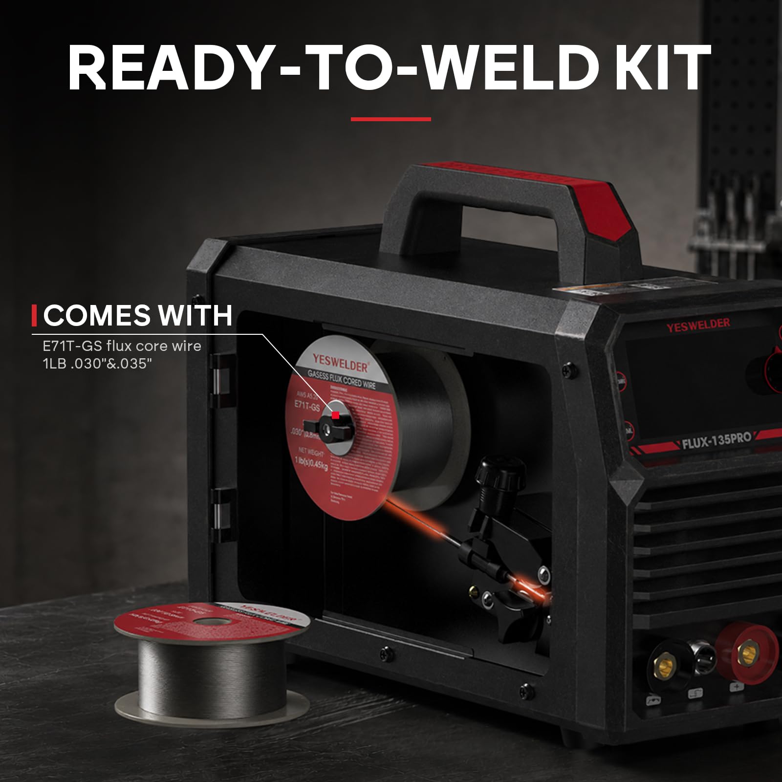 YESWELDER 135A MIG Welder, 110V Flux Core Gasless MIG/Lift TIG/Stick 3-in-1 — Amazon image 7