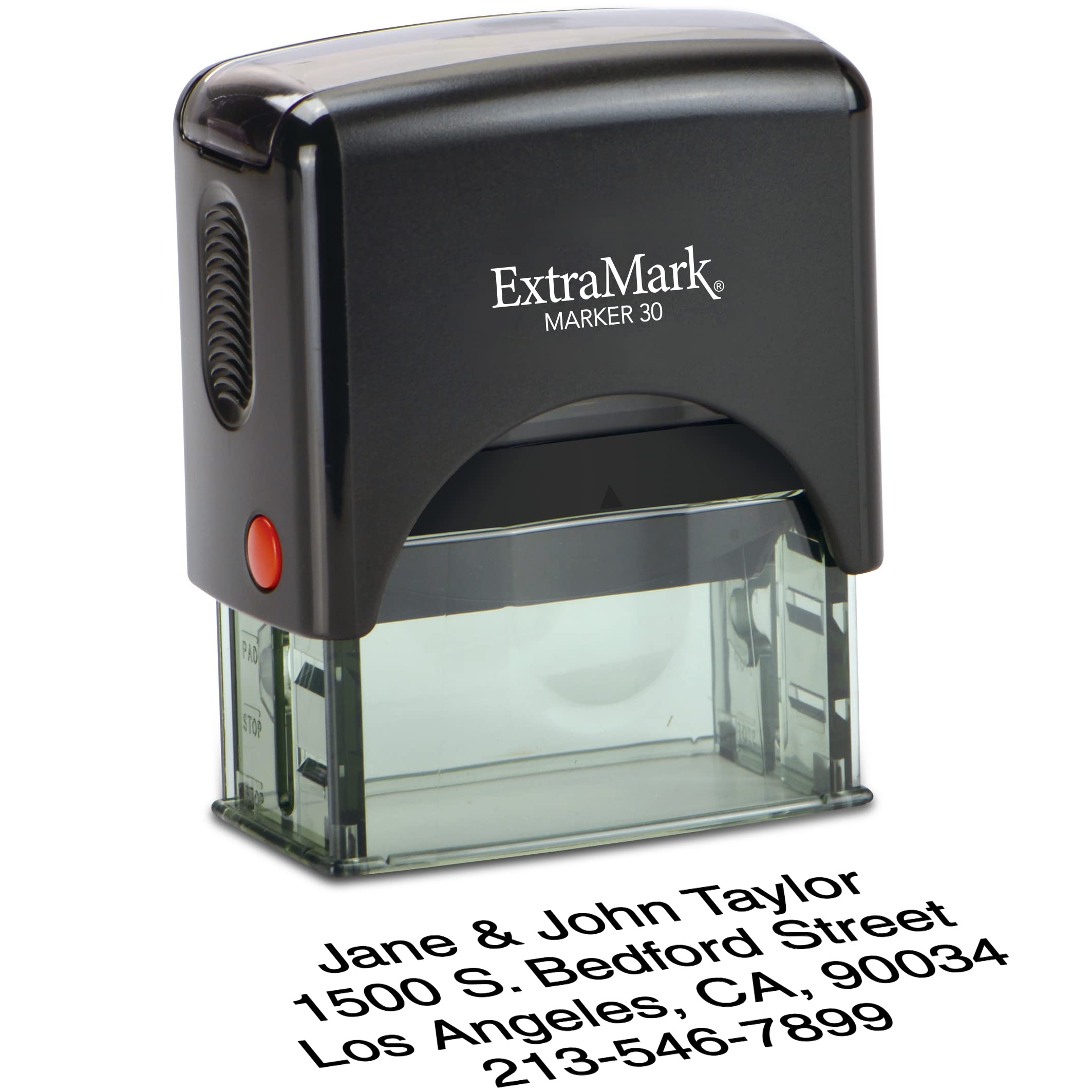 Return Address Stamp - 4 Lines Personalized Stamp - Customizable Text Stamp โ Self Inking Design - Exclusive Features - Multiple Ink Color Options and Fonts