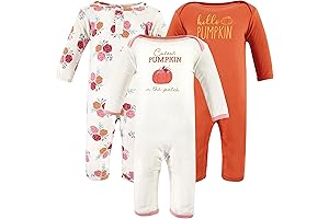 Cozy Baby-Girl Cotton Coveralls for Little Pumpkins