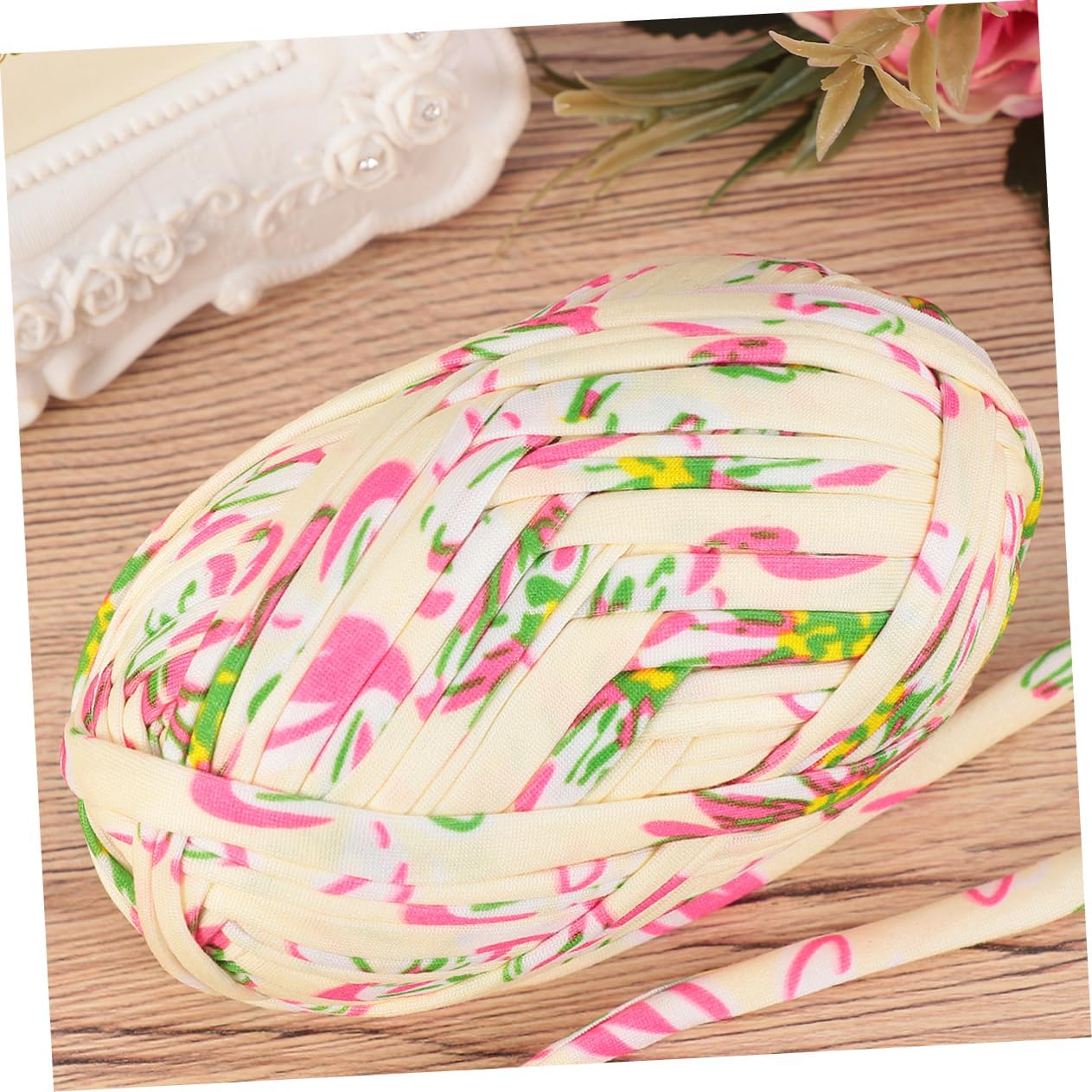SEWOART Cotton Tape for Crafts Floral Cotton Cloth Strips DIY Wall Hangings and Decorations