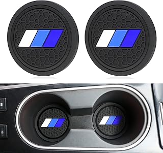 MOCHENT 2pcs Cup Holder Insert Coaster for Toyota Tacoma TRD 4Runner Tundra Rav4 Highlander Accessories ,Classic Retro Style Tri-Color Cup Coaster Car Interior Accessories（Blue