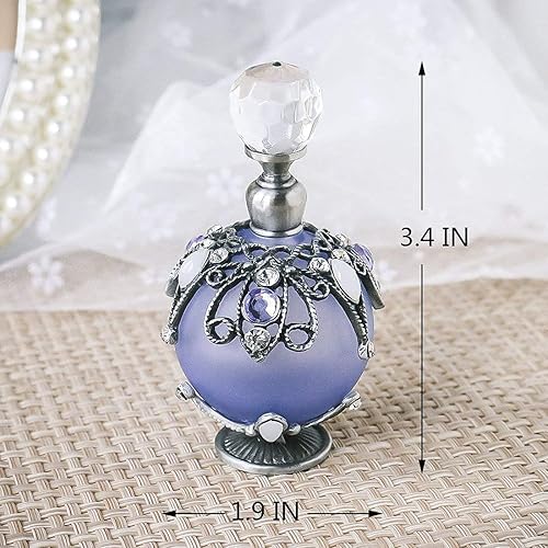 Miniatura 2 de Paquete de botellas de perfume de vidrio vintage y de flores