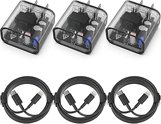 QUZUDN iPhone Fast Charger [MFi Certified] 3 Pack 20W PD USB C Wall Fast Charger Adapter with 3 Pack 6FT Type C to Lightni...
