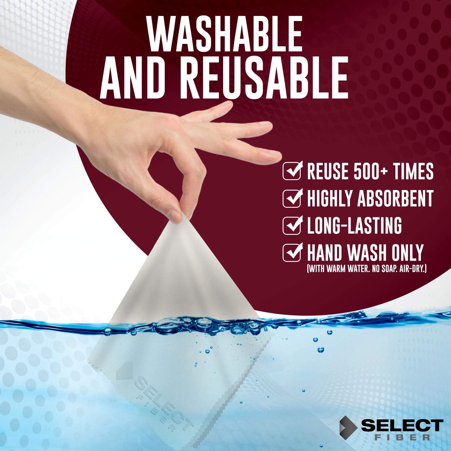 Microfiber Cloth Wipes to Clean Eyeglasses, Screens & Jewelry | Pack of 6 Lens Wipes | Nano-Fiber Threading Picks Up Every Particle | Reusable Cleaning Cloth - Chemical Free : Everything Else