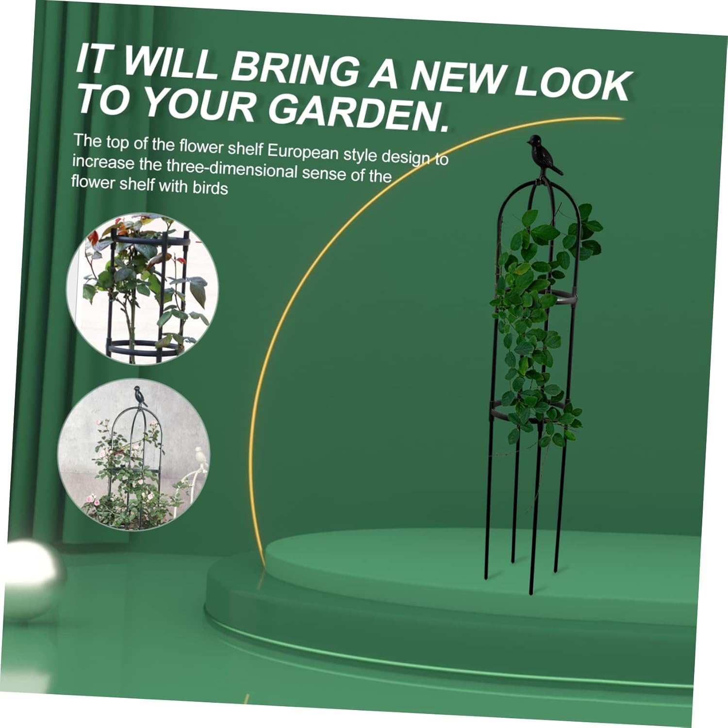 Detachable Plant Vine Support Rustic Outdoor Flower Stand Easy to Install Plant Vine Shelf