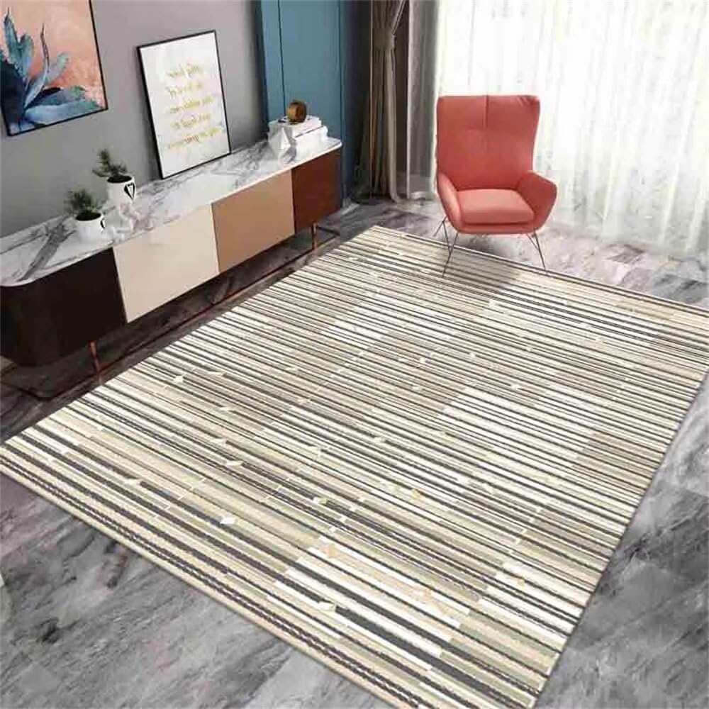 Tapis intérieur entrée design géométrique gris 60x120cm lavable de chambre