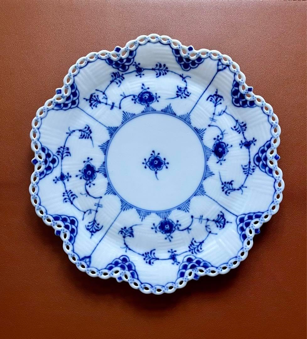 デンマーク産☆ロイヤルコペンハーゲン ダブルレース プレート 18cm 2