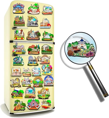 Miniatura 4 de Yilan Taiwán China imán de nevera imán de madera 3D monumentos de viaje coleccionables recuerdos decoración hecha a mano -1536