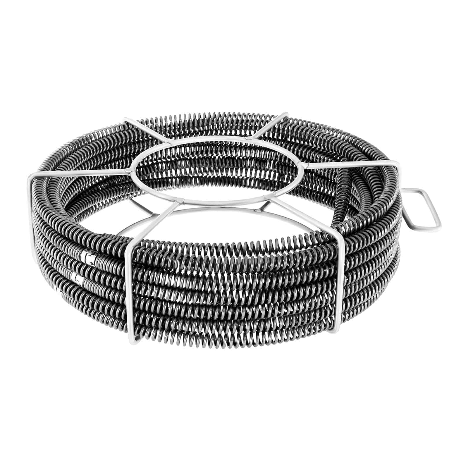 MSW Motor Technics Rohrreinigungsspiralen Set - 5x2,3m (Ø16mm) + 1x2,4m (Ø15mm), Gesamtlänge 13,9m, für Rohre Ø30-100mm, Silber