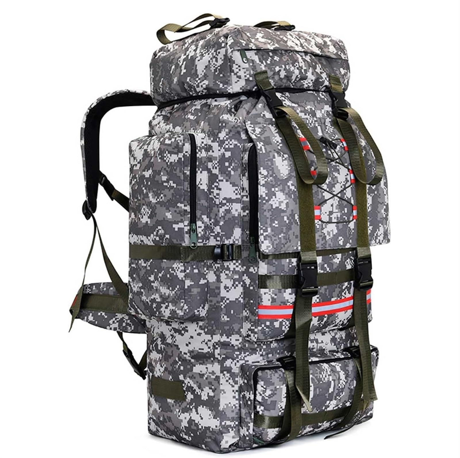 MEIZHITU Camping Rucksack 130L Large Capacity Camping Hiking Men,Extra Survival Backpack Rucksack Hiking Bag Camping Bag(B)