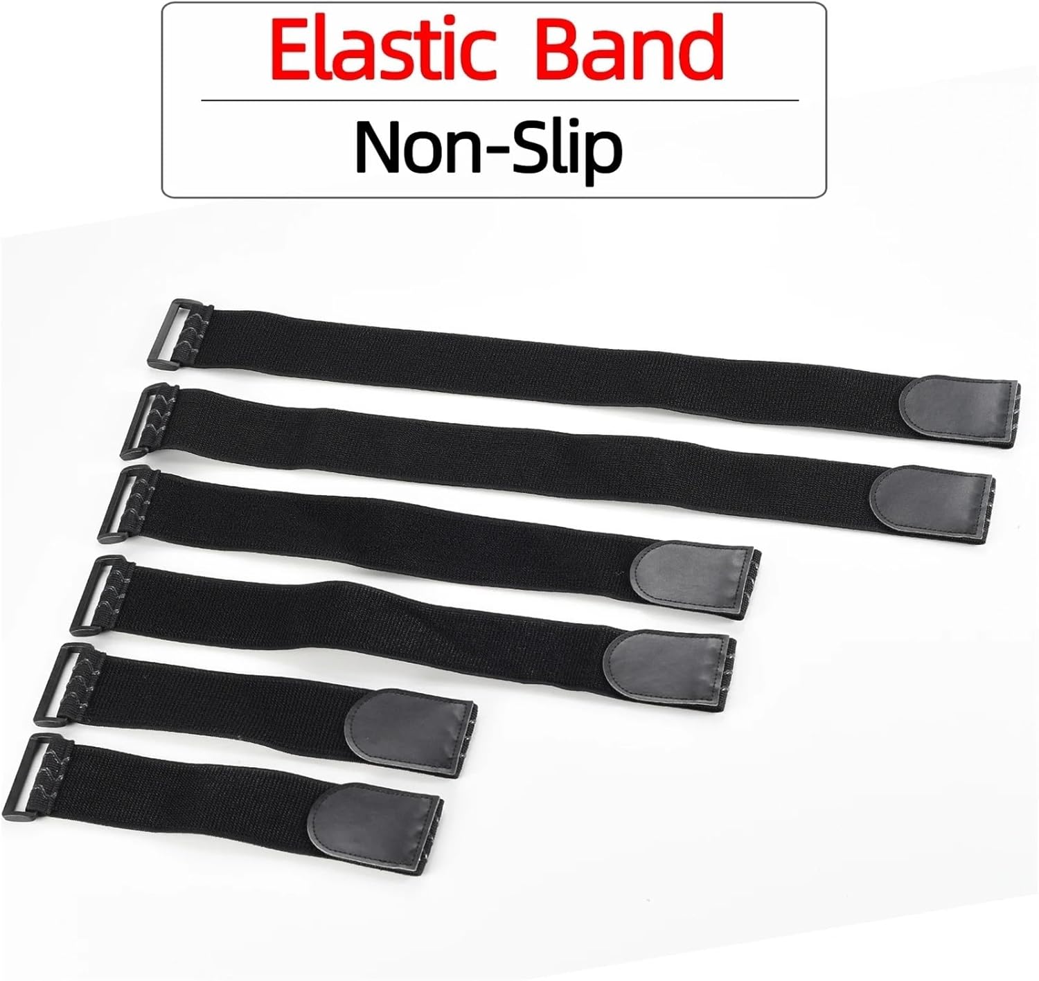 Hook and Loop Straps 20pc Elastic Band Hook Loop Adjustable Elastic Reverse Buckle Nylon Cable Ties Straps Sticky Fastener Tape Athletic Tape(5cm 45cm 20pc)