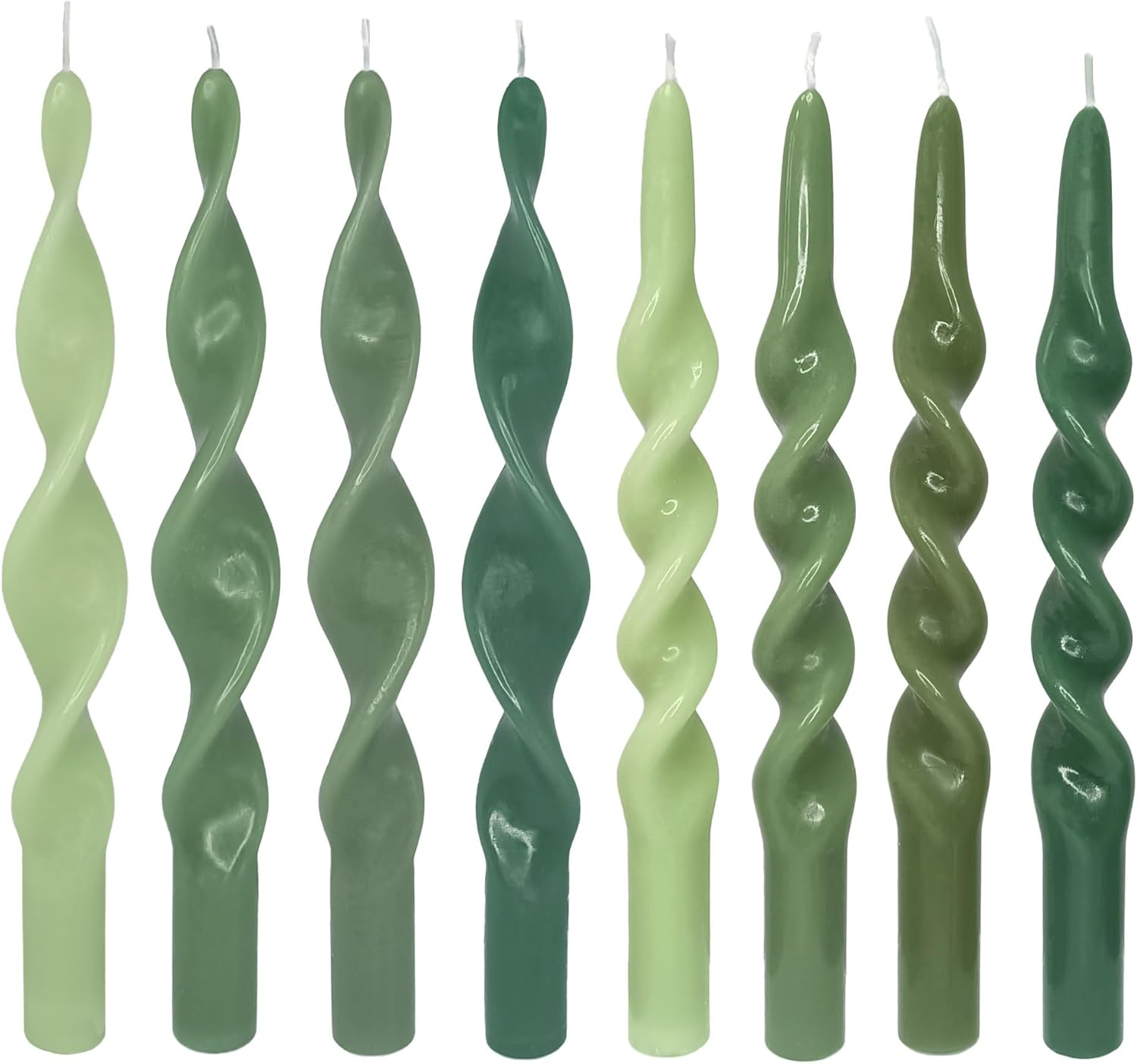 Spiral Taper Candle Twisted Candlesticks Unscented Candles Gradient Handmade Candle Stick Dinner Candlesticks for Home Décor Weddings Festive Seasons Holiday