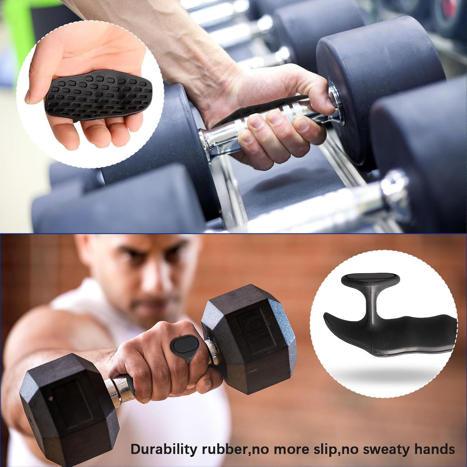 Poignées De Gym Sans Doigts - Lot 2 Paires Antidérapantes - Pour Tractions, Haltères, Soulevé De Terre | Homme Femme Salle Sport Maison