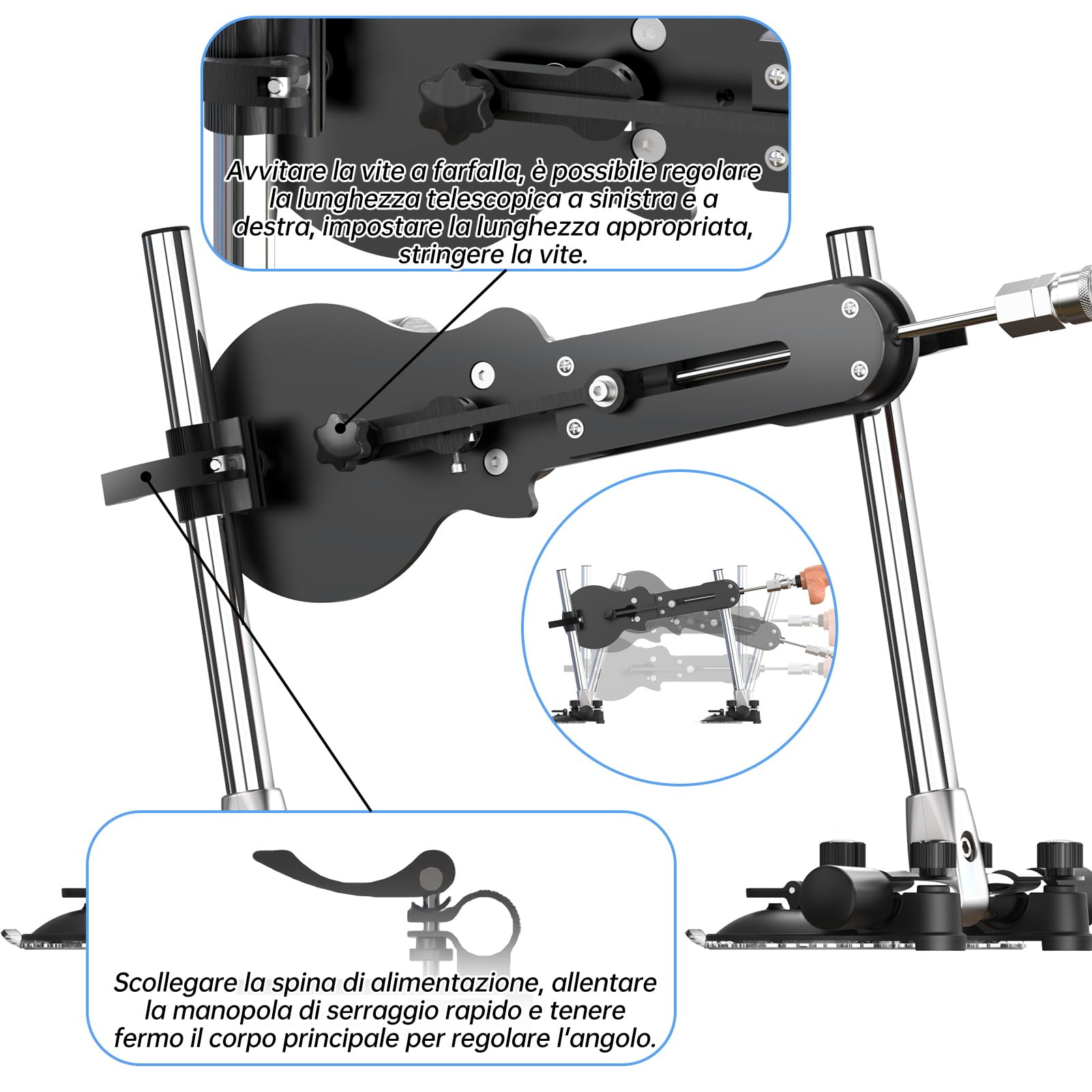 SXOVO Sex Machine Macchina del Sesso con 9 Modalità di Spinta Automatiche Macchina del Sesso Telecomandata con Dildo Sex Toy per Donne Uomini Masturbazione