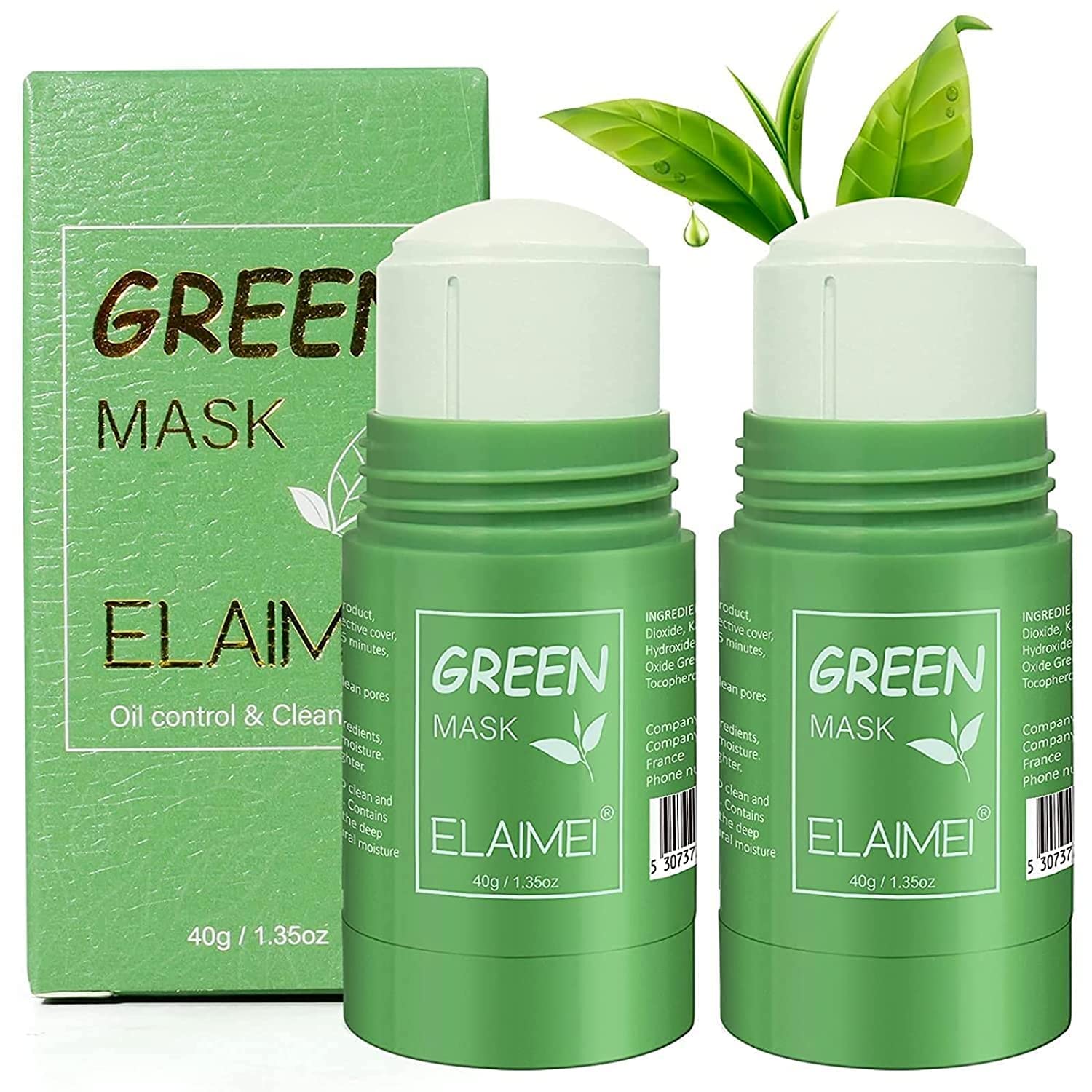 Green Mask Stick,Green Stick,Grüner Tee Clay Maske, Green Tea Mask für