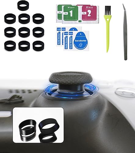 COWBOX 10 protectores de joystick anillo protector de palanca de mando elástico de silicona negra evita que el joystick se raye y se pierda la