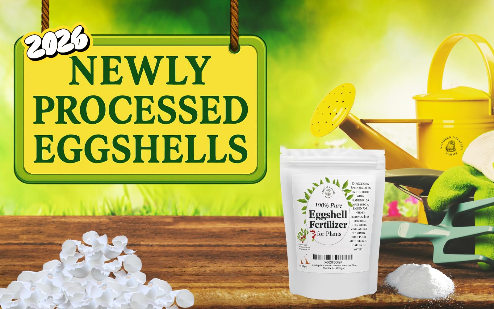 Amazon.com : Natures Vitality Farms Eggshell Fertilizer Powder, 1 Pound,  for Tomato Plants, Orchids, Calcium Magnesium Phosphorus Powder for Indoor  and Outdoor Flowers and Plants : Patio, Lawn & Garden