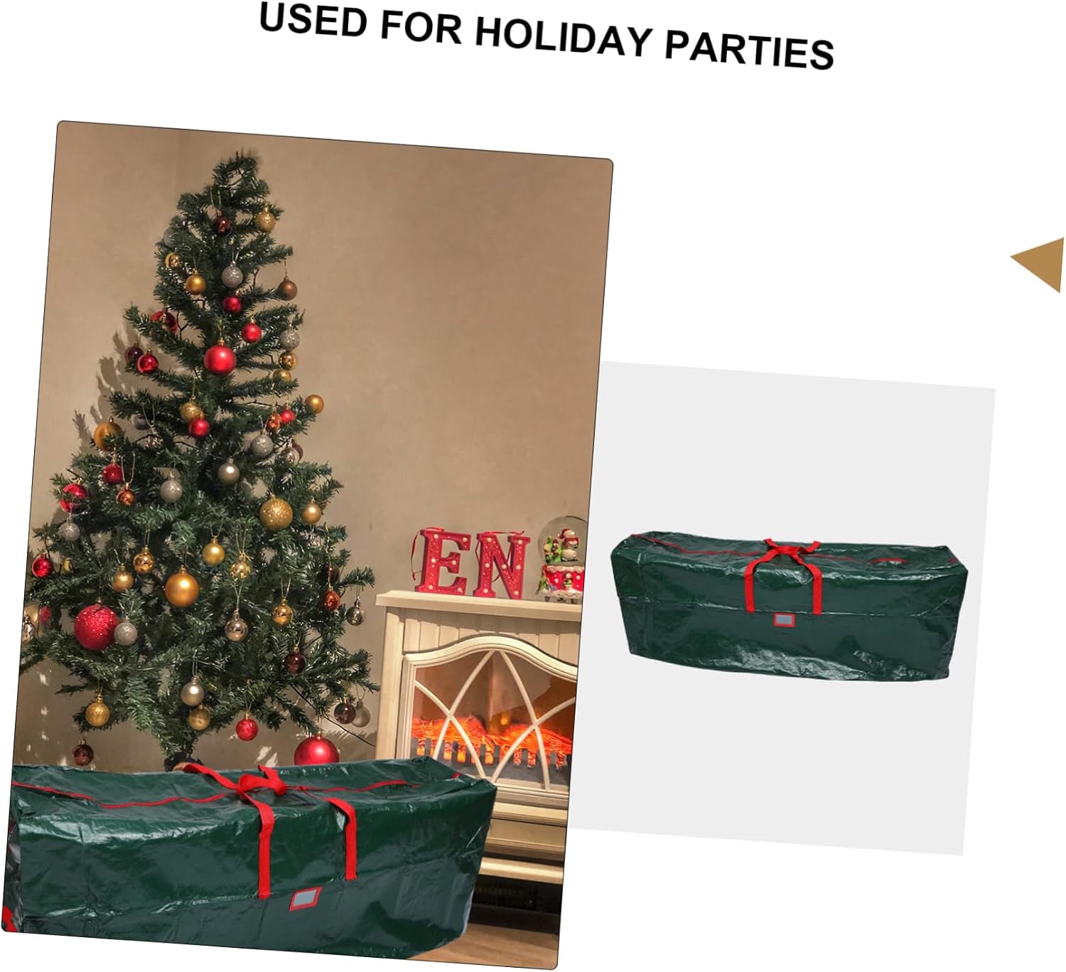 Unomor 3pcs Heavy Duty Xmas Tree Storage Bag Christmas Tree Container Zipper Portable Design for Easy Carrying and Storage for Outdoor Furniture