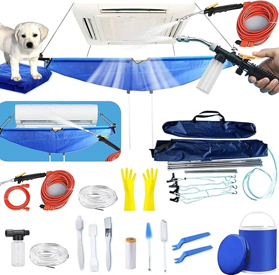 Full Set 20pcsmini Split Cleaning Kit,Mini Split Ac Unit Cleaning Bag