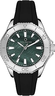 CarlingtonLegacy Series Analog Wrist Watches & Silicone Strap for Women - CT 9911