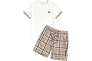 Louis Vuitton Summer Themed Plaid Print Casual Shorts