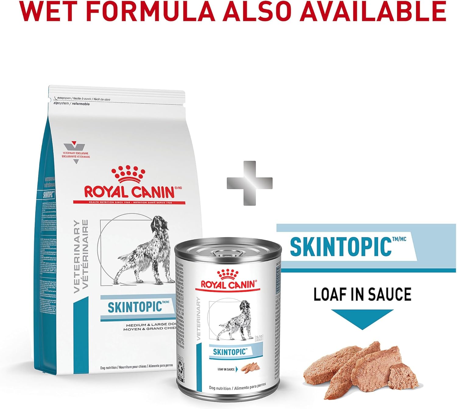 Royal Canin Veterinary Diet Skintopic Loaf in Sauce Dog Food, 13.5 oz (Pack of 24)