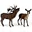 FUNSHOWCASE African Jungle Animals Toy Red Deer Figure Realistic Plastic Figurine Playset Lot 2-Piece