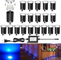 Vista 14 de Kit de luces LED de bajo voltaje para cubierta de acero inoxidable, impermeable, empotradas, para terrazas de madera, escaleras, jardín, patio