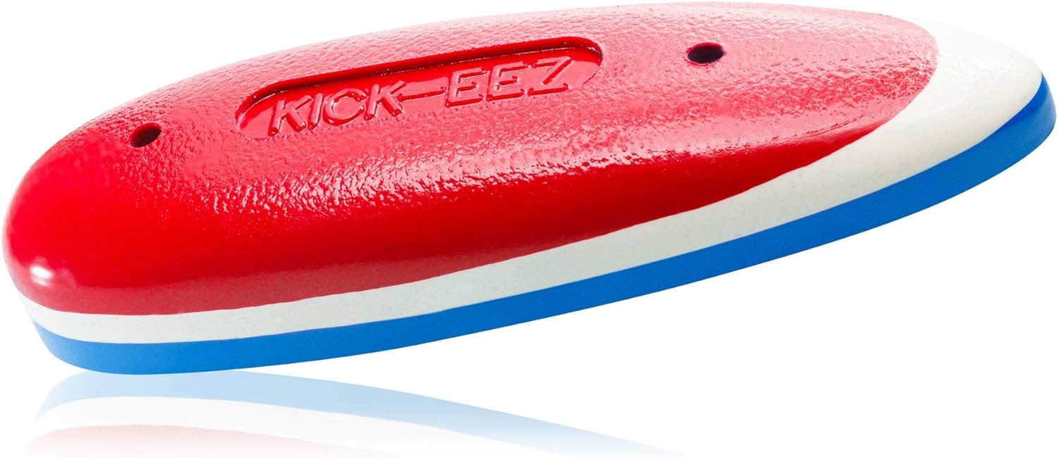 KICK-EEZ Rocker Grind-to-Fit Recoil Pad - Screw-On Sorbothane Buttstock Pad for Shotguns & Rifles - USA Patriot (Red/White/Blue) - Made in USA