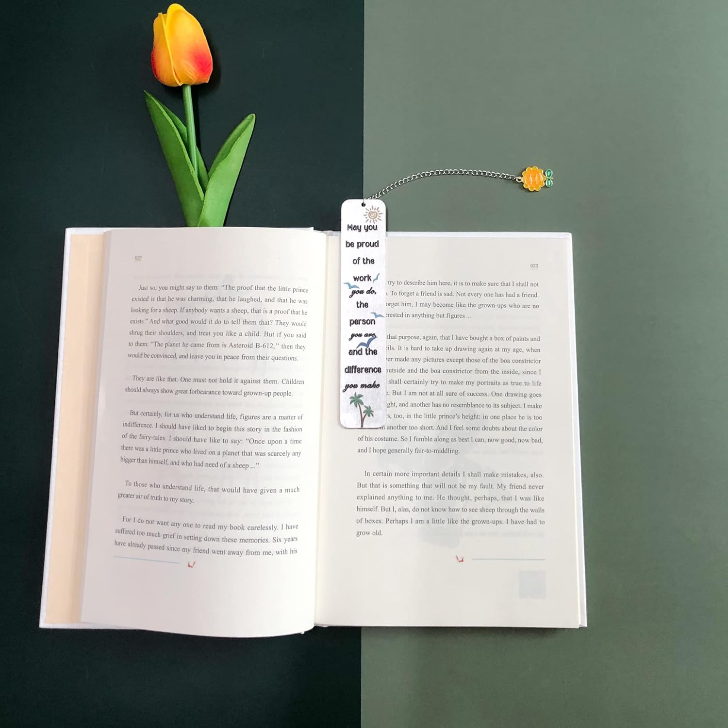 Bookmarks for Women Men Appreciate Gifts Bookmark Dad Mom Bestie Grandma Grandpa Teacher Birthday Present Auntie Uncle Sunflower Book Lover Colleague Friend Retirement Christmas Keepsakes (May You) - Image 4