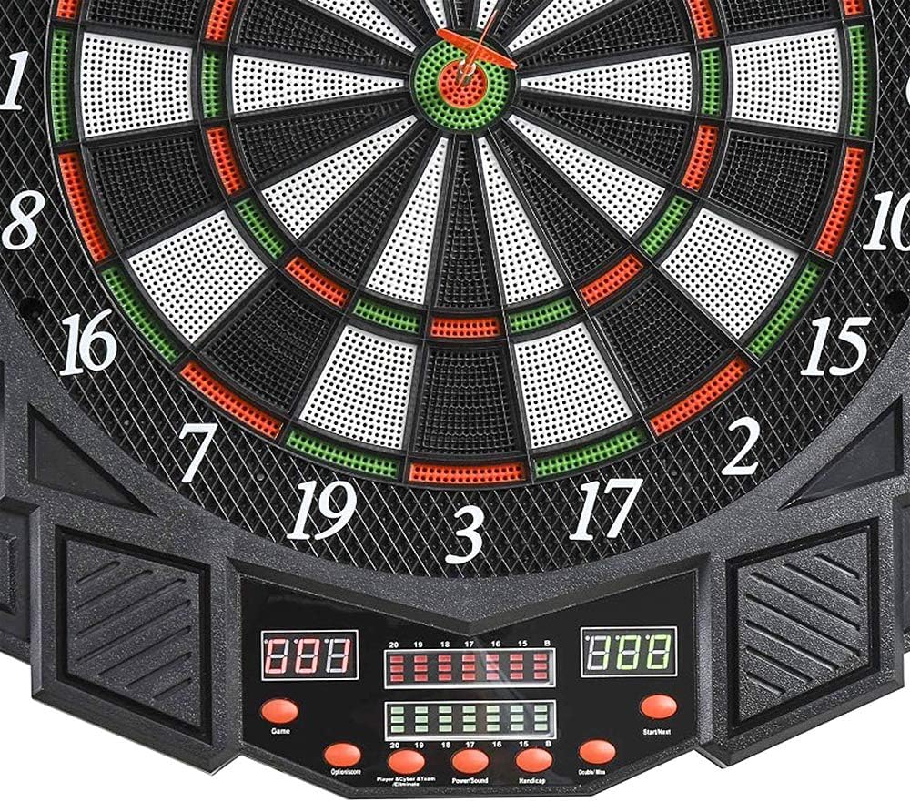 Jeu de Fléchettes Électronique avec Écran LED,12 Fléchettes, 27Jeux et 216 Variantes,pour Jusqu'à 16 Joueurs Cible Electronique