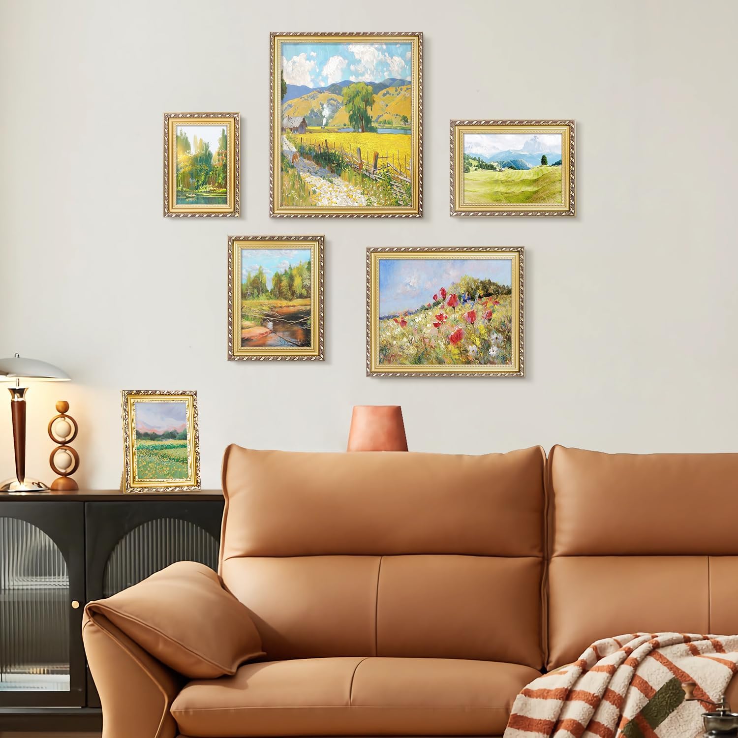 puthiac 5x7 Gold Picture Frame – Ornate Vintage Baroque Photo Frame with Shatterproof Acrylic, Wall & Tabletop, Vertical/Horizontal, Antique Gold Gallery Decor - Image 7