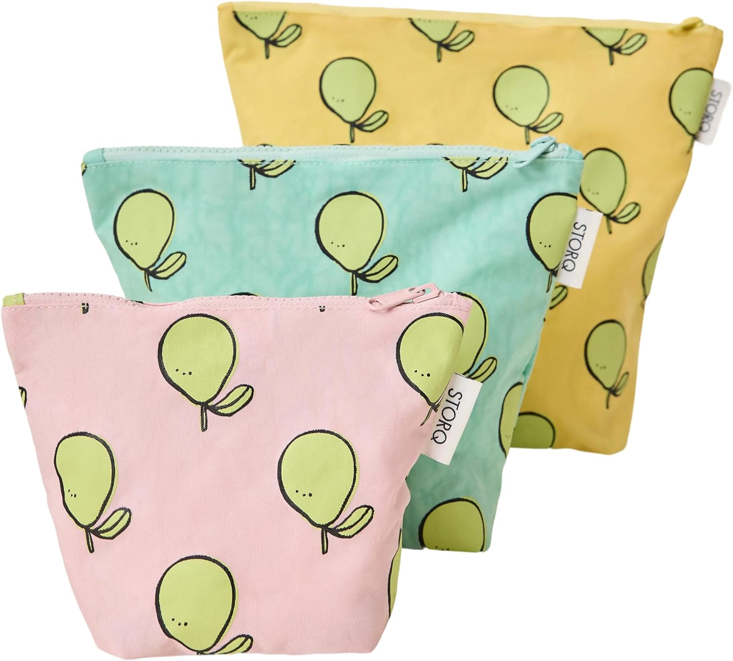 Storq Zipper Pouch 3 Piece Set Diaper Bag Organizer for Baby Essentials