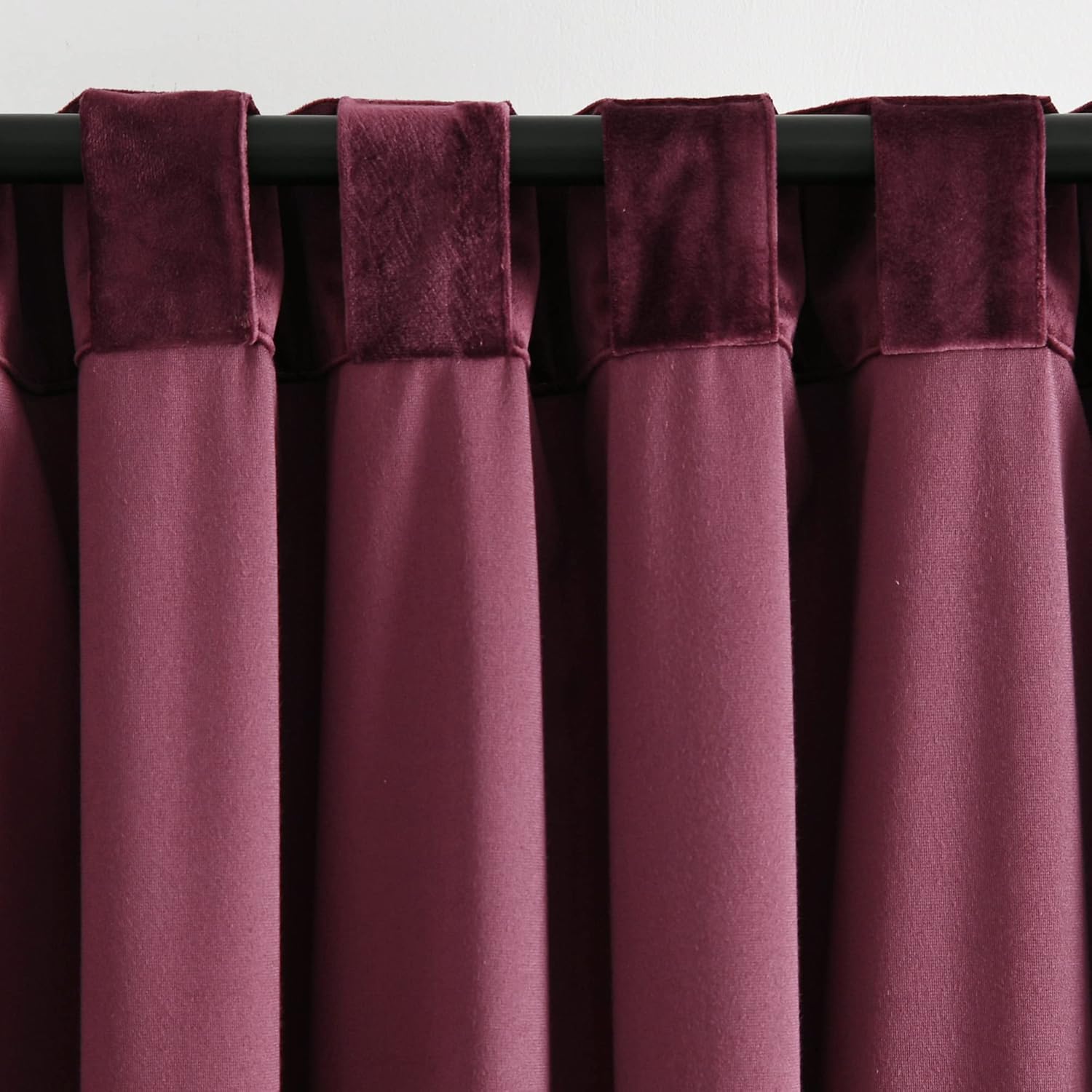 Lush Decor Prima Velvet Solid Light Filtering Back Tab/Rod Pocket Window Curtain Panel (Single Panel), 84" L x 114" W, Plum