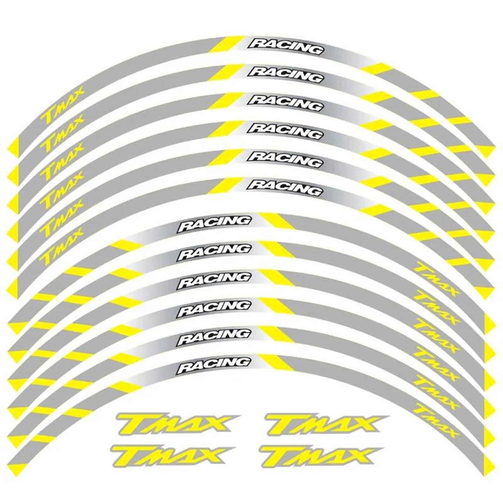 Stickers Motorcycle Accessories Reflective Rim Edge Stripes Wheel Stickers for TMAX T MAX(Style 15)