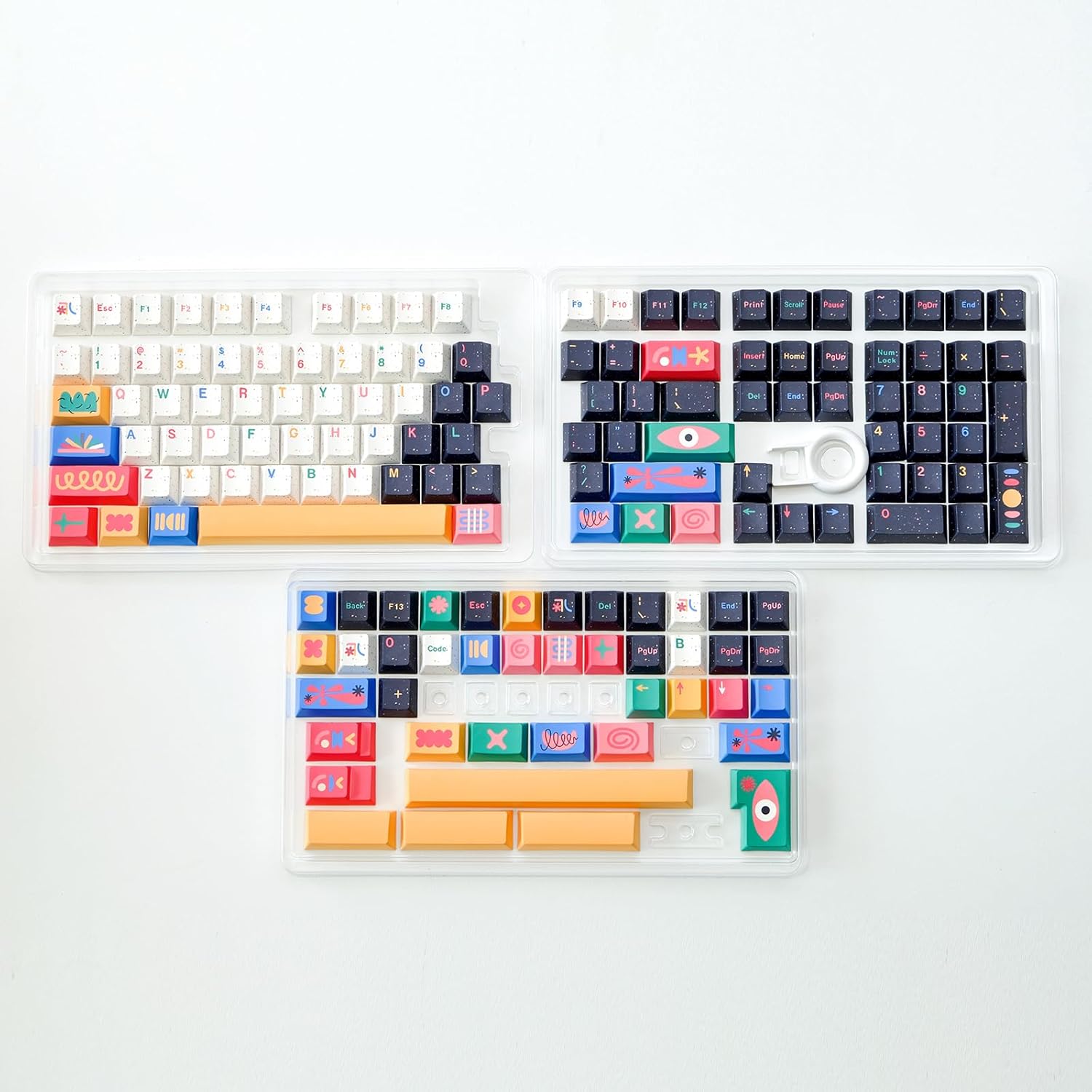 PBT Keycaps Set 151 Keys, Cherry Profile Custom Keycaps 60 65 75 100 Percent for 61/64/68/84/87/100/104/108 Retro Gaming Mechanical Keyboard (Candy Colors)