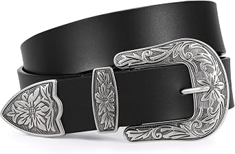 BELTROAD Cowboy Cowgirl Belts for Women Men Western Belts for Woman Country Belt for Pants Dresses with Vintage Buckle