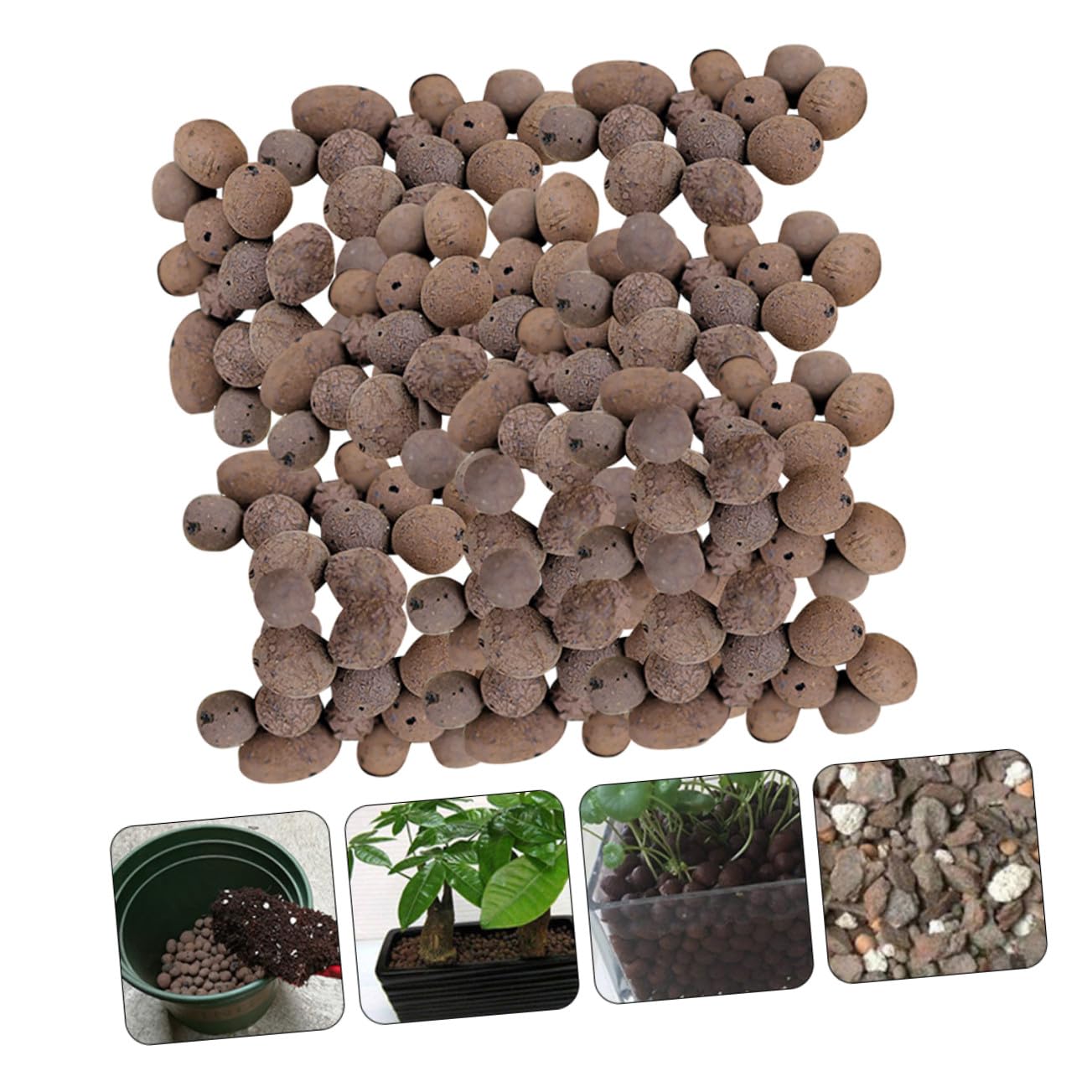 Levemolo Ceramsite per Giardinaggio e Substrato di Coltura Traspirante, Argilla Espansa da 1 kg per Piante in Vaso e Acquari, Sfera di Ceramsite Drenante Emissione di Ioni Negativi