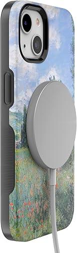 Vista 1092 de Casely Funda para iPhone 13 Compatible con MagSafe Color Splash de medianoche Funda retro abstracta Color de medianoche Splash Abstracto