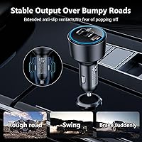 Vista 7 de USB C Car Charger Fast Charging 200W, Dual PD 100W Type C Car Charger, PD3.0/QC4.0/PPS Cigarette Lighter Adapter for iPhone 16/15/14/13/12, Galaxy